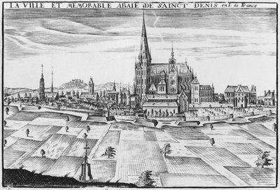 Town and Memorable Abbey of Saint-Denis by French School